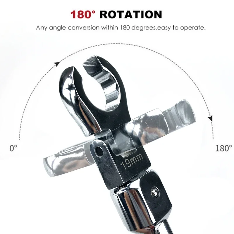 9pcs Flex Offset Caixa Chave Set Substituível Cabeça Trox Ajustável Multifunções Chave Lidar Com Ferramentas