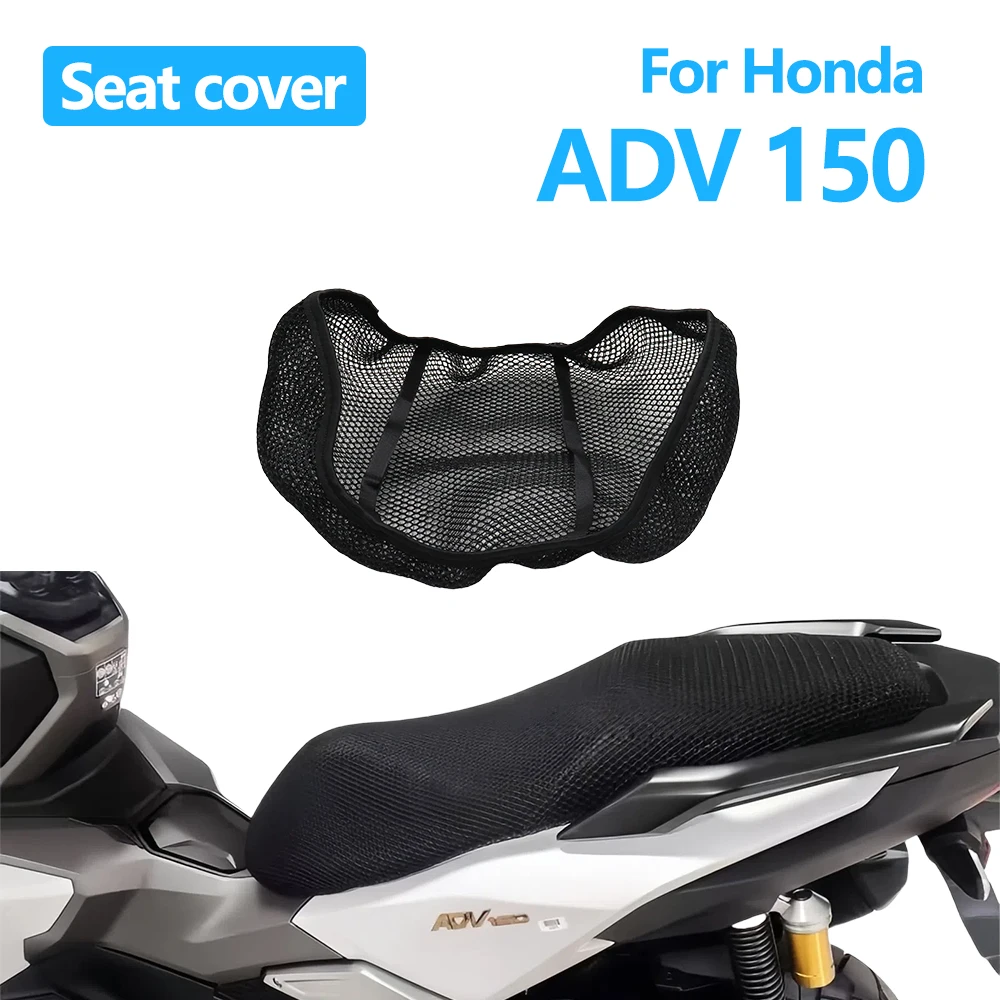 

For Honda ADV 150 ADV150 Motorcycle Seat Cover 3D Mesh Fabric Seat Non-Slip Breathable Heat insulation Protect Cushion