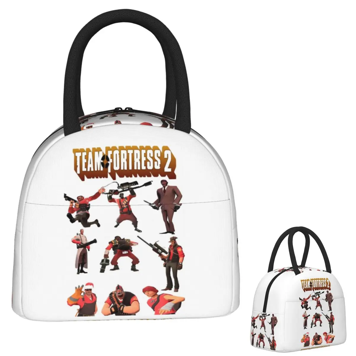 

Team Fortress 2 TF2 Log Изолированная сумка для обеда для женщин и детей Герметичные коробки для еды Термальный ланч-бокс Tote