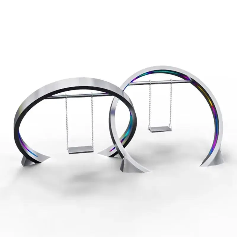 creative luminous steel swing chair outdoor large capacity shopping mall school home Internet celebrity amusement park