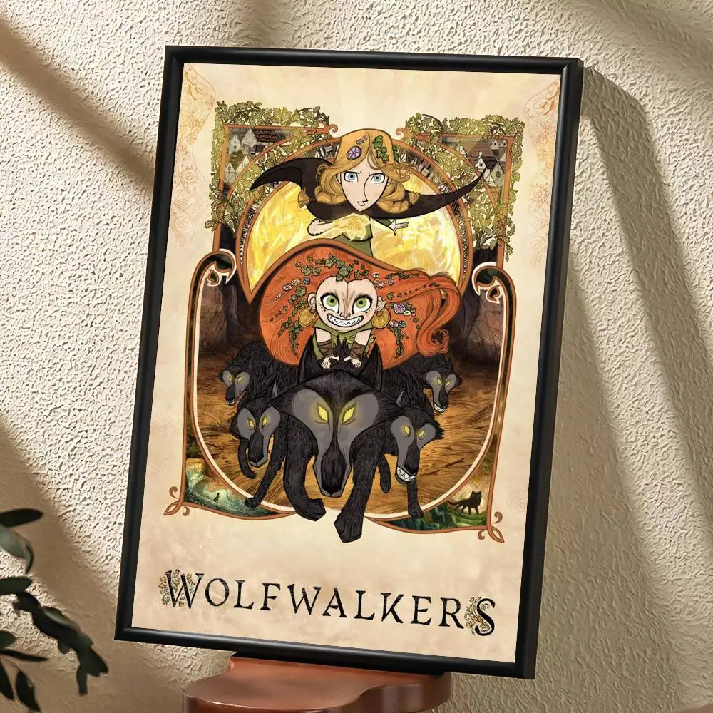 ملصق أيرلندا W-Wolfwalkers عالي الدقة على الحائط اللاصق المقاوم للماء وغرفة المعيشة المنزلية وغرفة النوم والديكور الجمالي