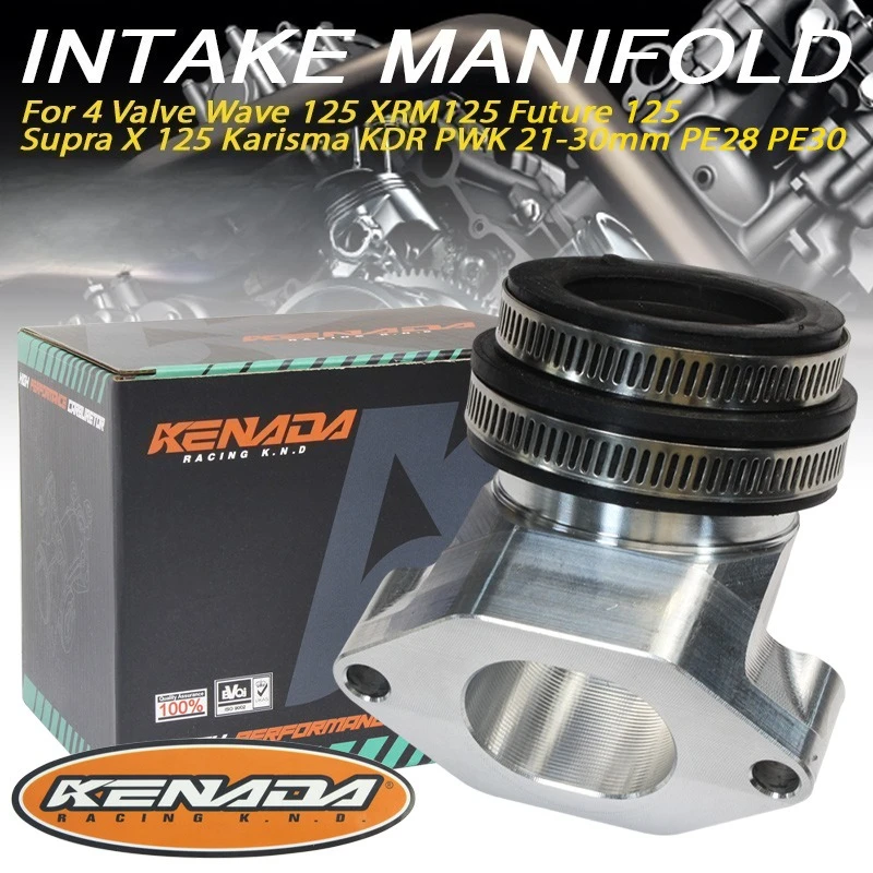 KENADA Racing Intake Manifold For 4 Valve Wave XRM Future Supra X Karisma PWK PE28 PE30