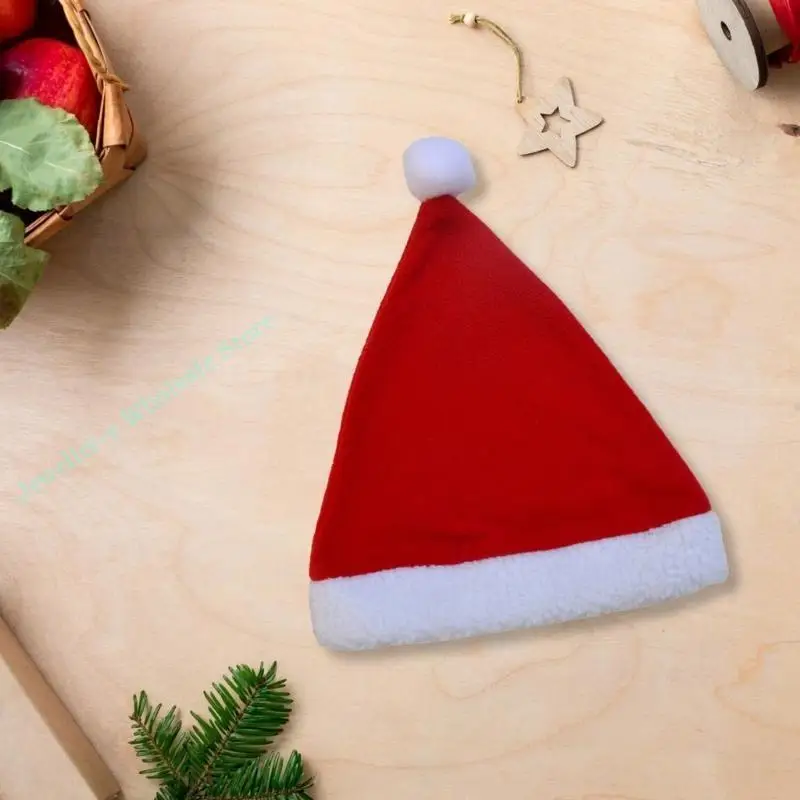 R7uf Kids Caps Christmas Babbo Natale con brim bianco per festa Natale Capodanno