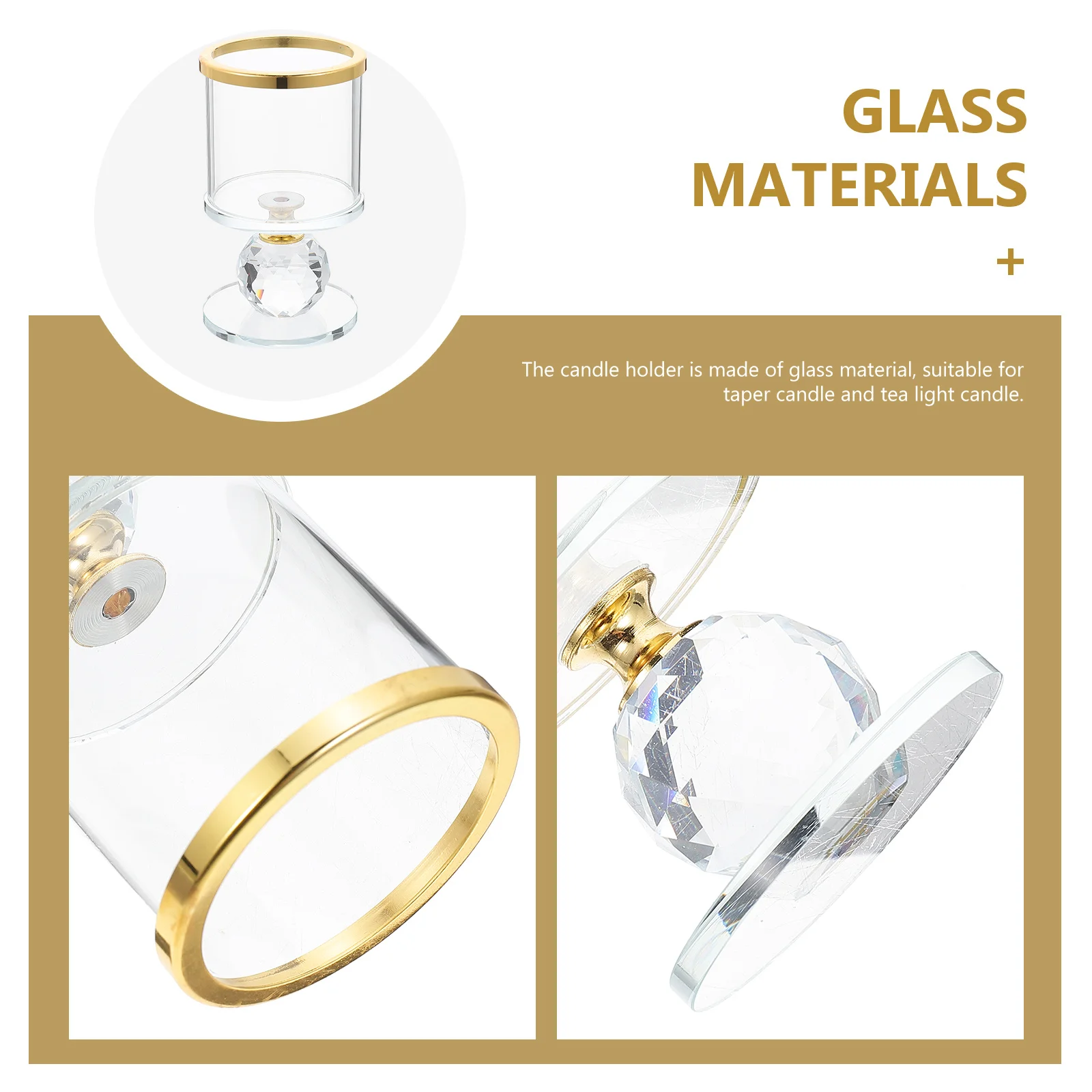 

Glass Crystal Holder Unique Delicate Design Decorative Stand Tabletop Romantic Wedding Home Decor