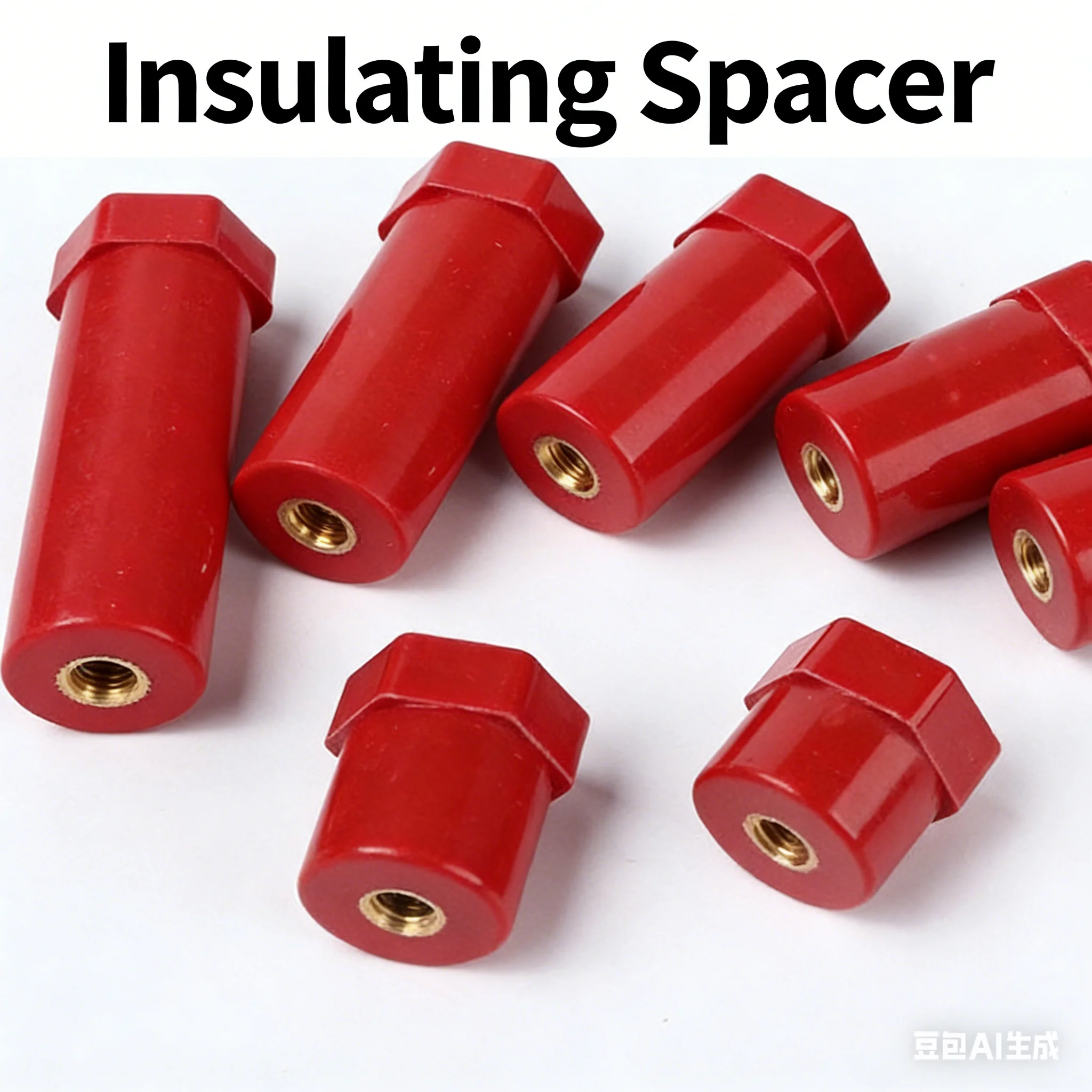 JYZ/DMC red high-strength insulator, low-voltage new energy insulation post, hexagonal nut type insulator post