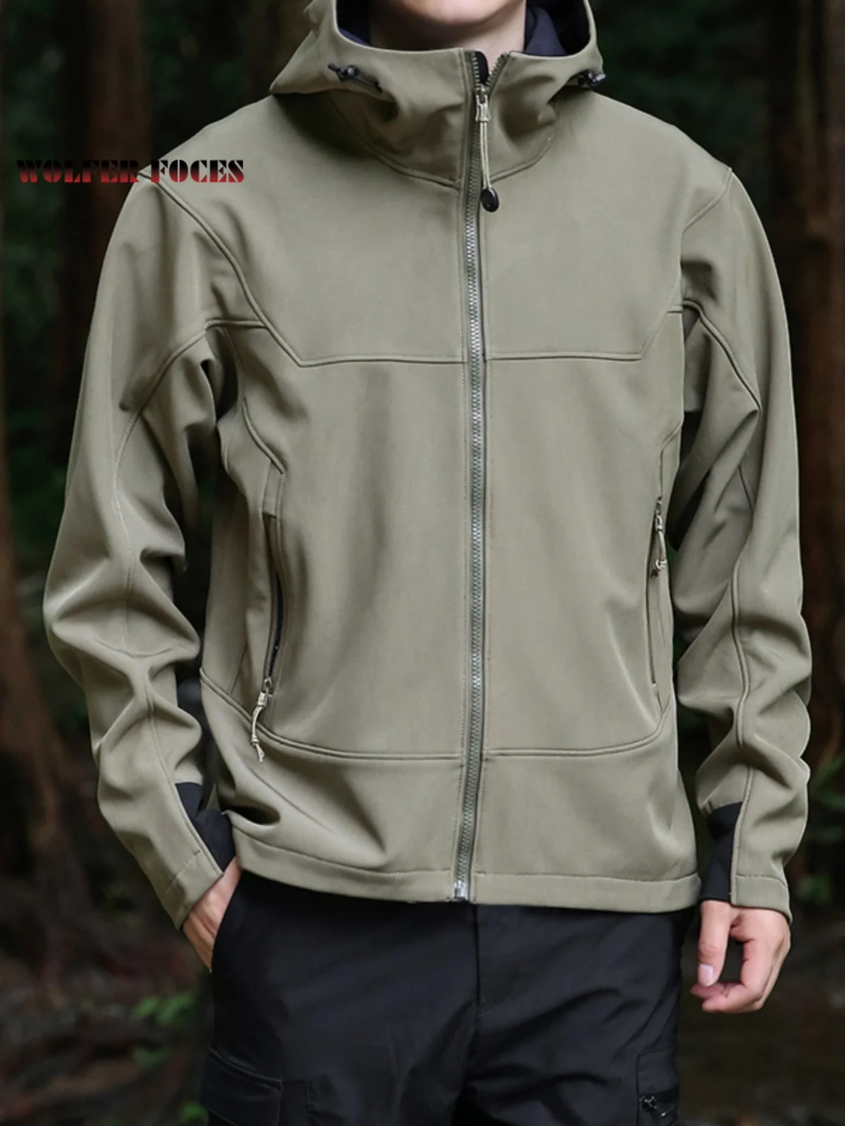 Jackets for Men Winter Coat Man Padded Jacket Hiking Men's Cold Military Cardigan Withzipper Camping Windbreaker