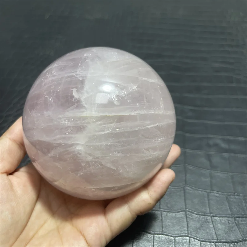 10cm Natura Crystals Rose Quartz Sphere Reiki Home Decoration Energy Healing Ore Ornament Room Decor