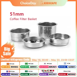 51MM Coffee Filter Basket Non Pressurized Replacement For Delonghi EC9335 EC9665 Espresso Machine Accessories Barista Tool