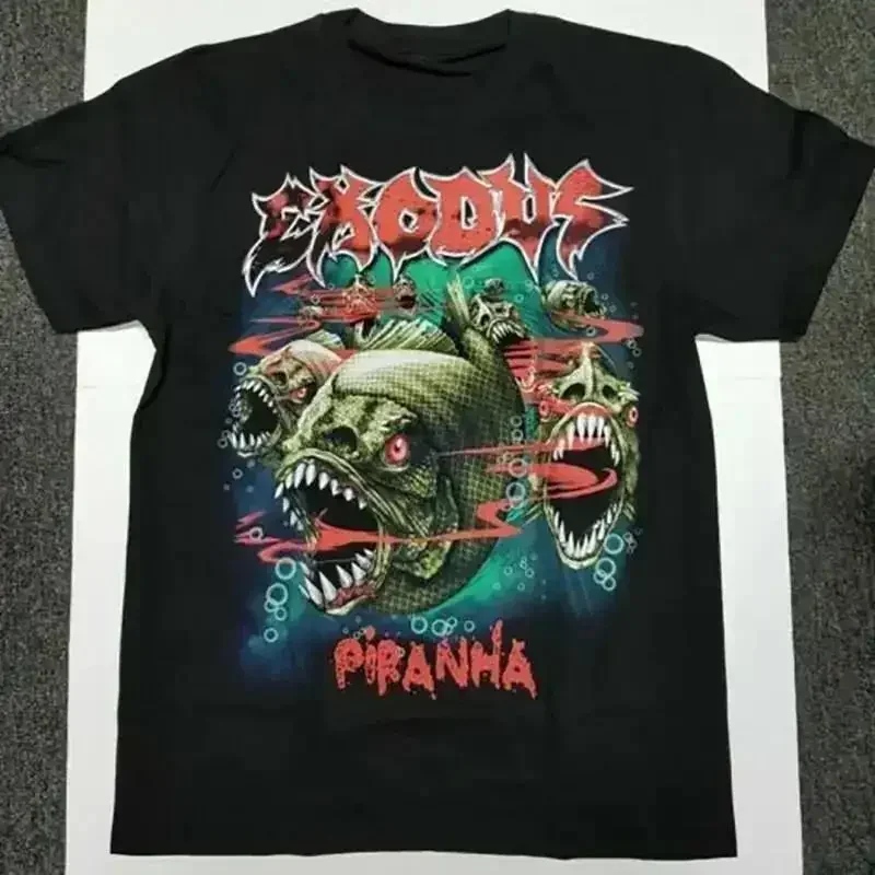 Rare 90s Exodus Music Band Black All Size T Shirt