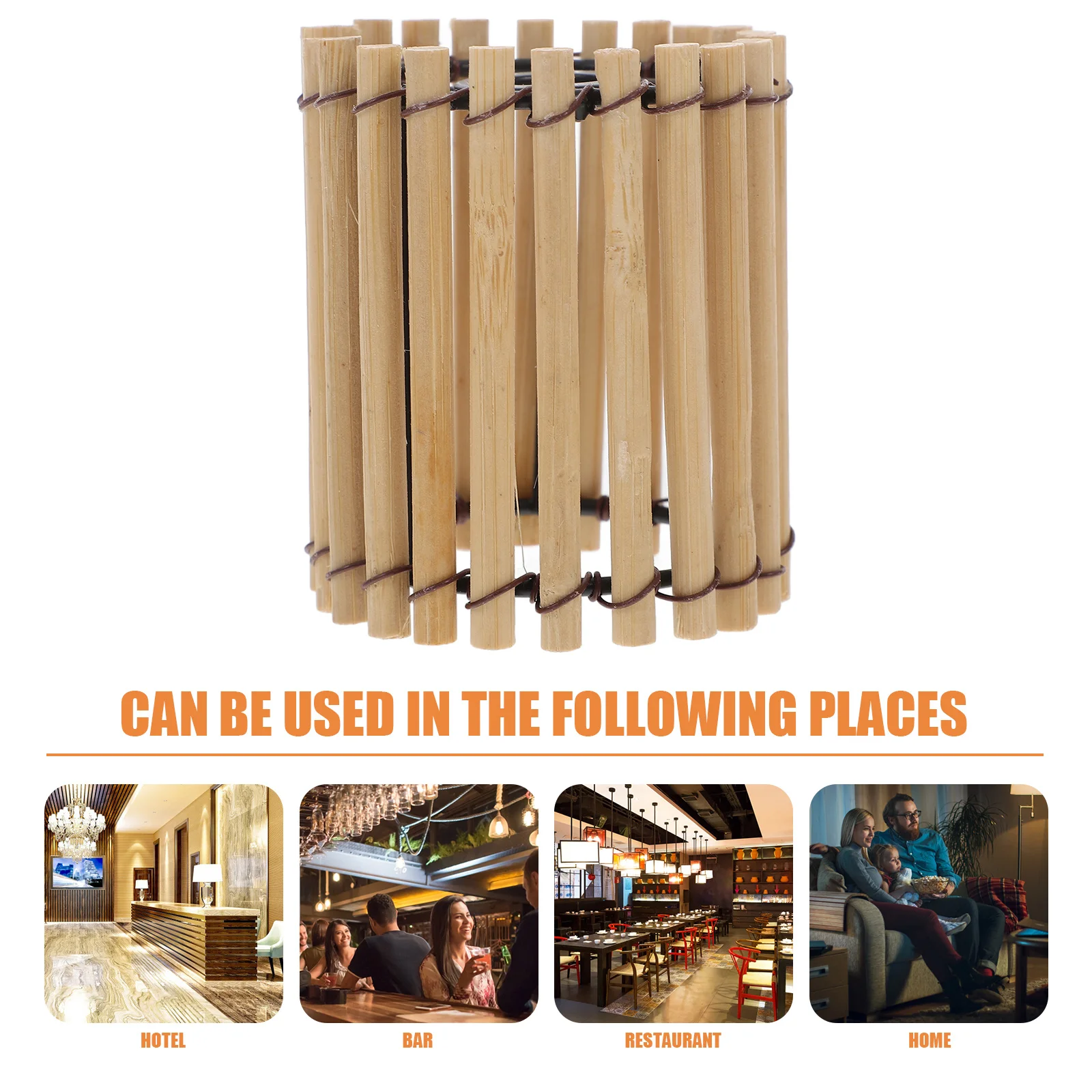 

Bamboo Lampshade Handwoven Small Drum Design for Floor Table Lamps Tea Room Decor Cozy Atmosphere Replacement Shade