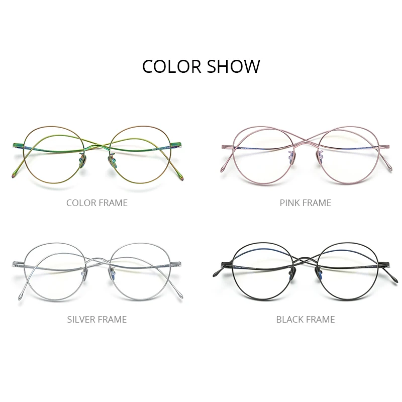 FONEX Titanium Glasses Frame Women 2022 New Retro Vintage Round Eyeglasses Men Korean Eyewear 8558