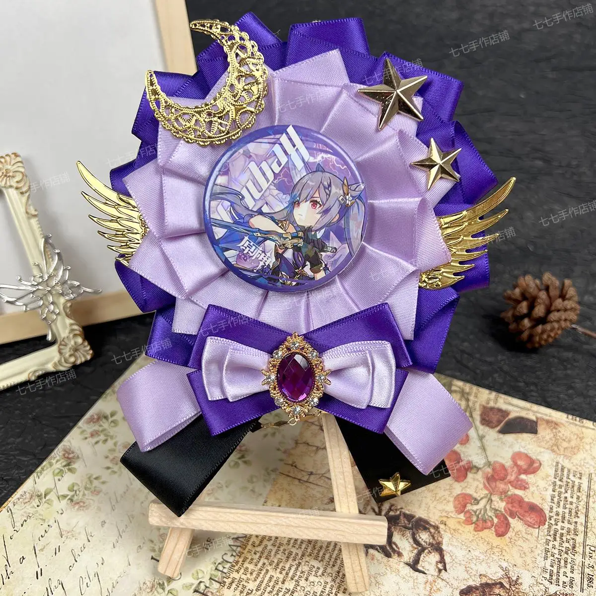 

luxury badge holder Ita bag Accessories hand made ribbon Badge Rosette Anime cosplay crafts Decoration