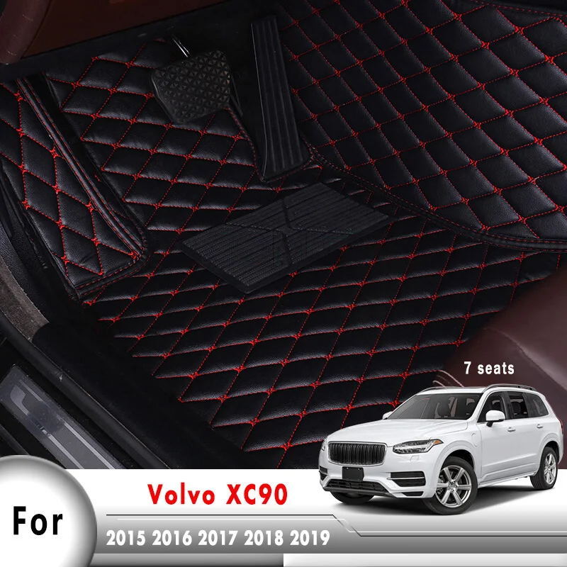 

Car Floor Mats For Volvo XC90 XC 90 2023 2022 2021 2020 2019 2018 2017 2016 2015 (7 seats) Foot Carpets Auto Interior Parts Rugs