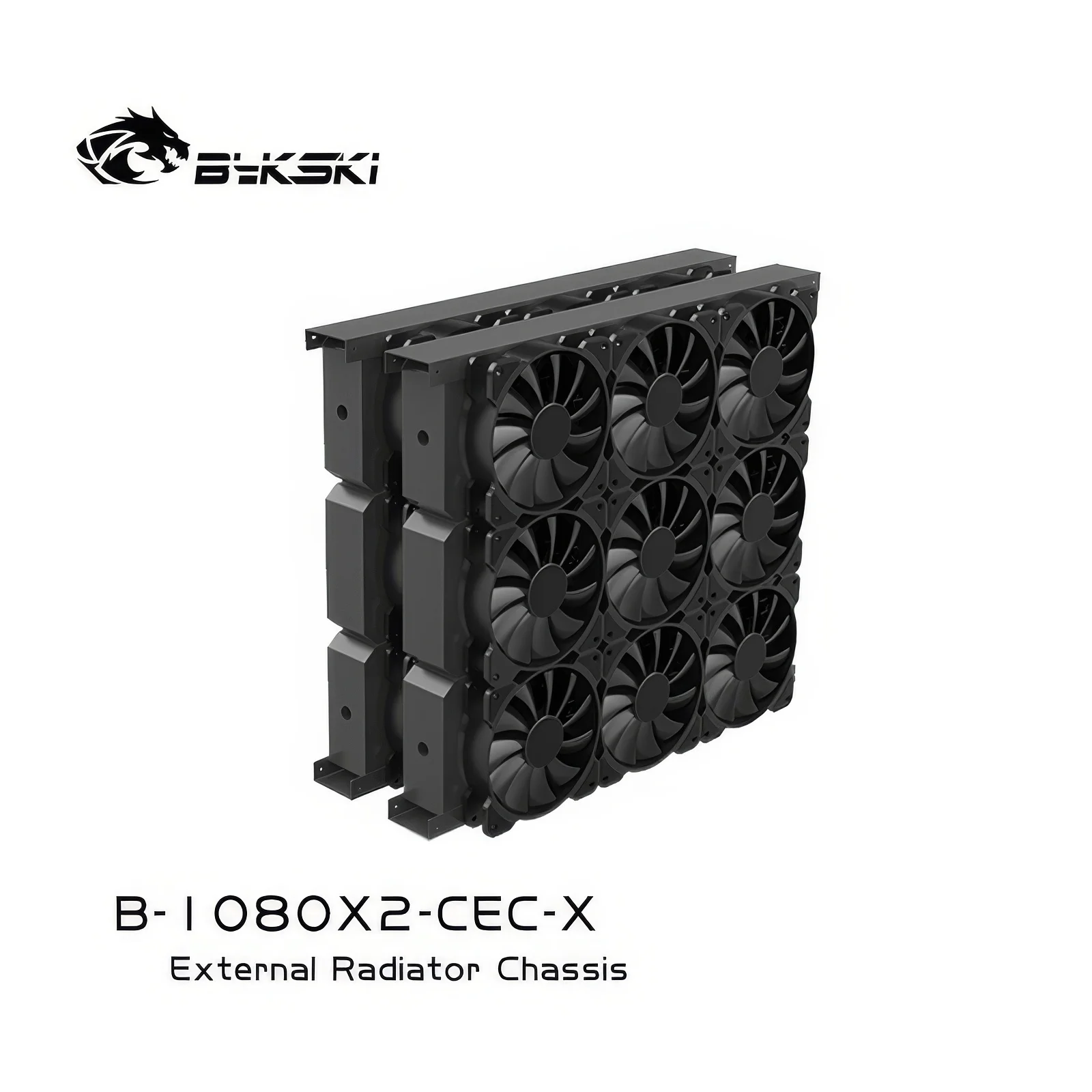 Bykski External Water Cooling Radiator Chassis for Server AI B-1080X2-CEC-X