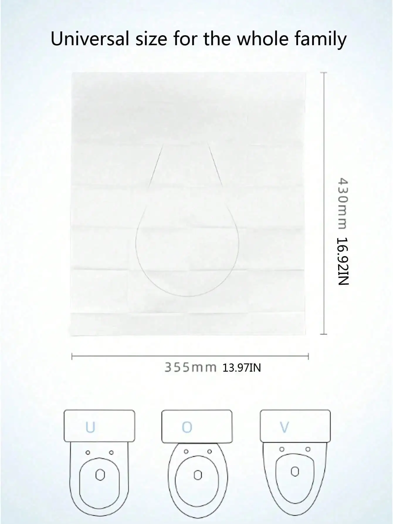 10PCS Disposable Toilet Seat Covers, Thickened WaterproofPortableTravelToilet Cover for Adults, Public Restroom Camping Airplane - Detail 1