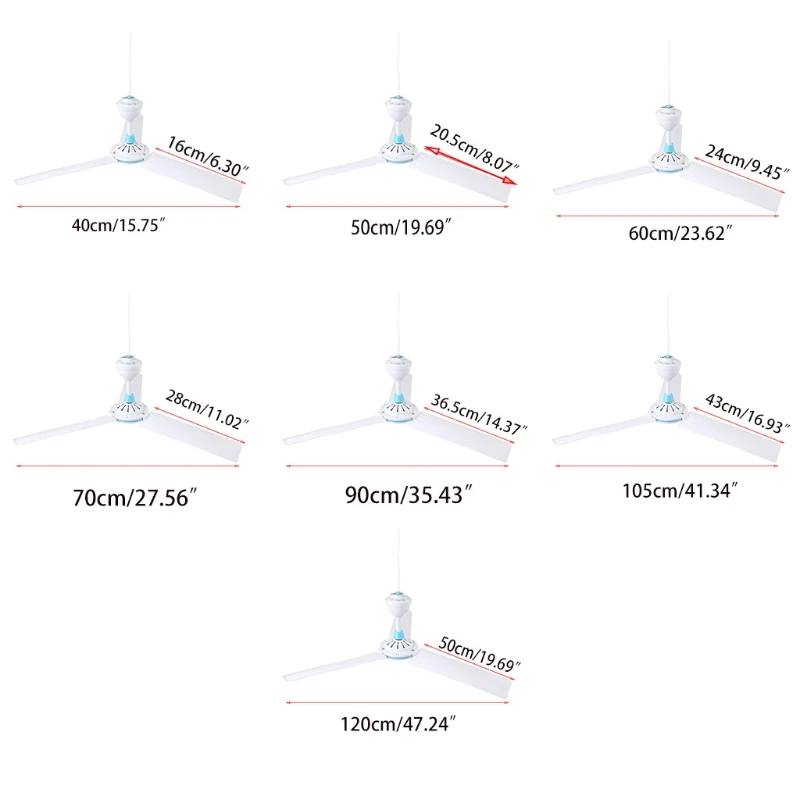 40cm 50cm 60cm 70cm 90cm 105cm 120cm AC 220V US wtyczka wentylator sufitowy wiszące wentylator z On off przełącznik do domu i więcej K1KF