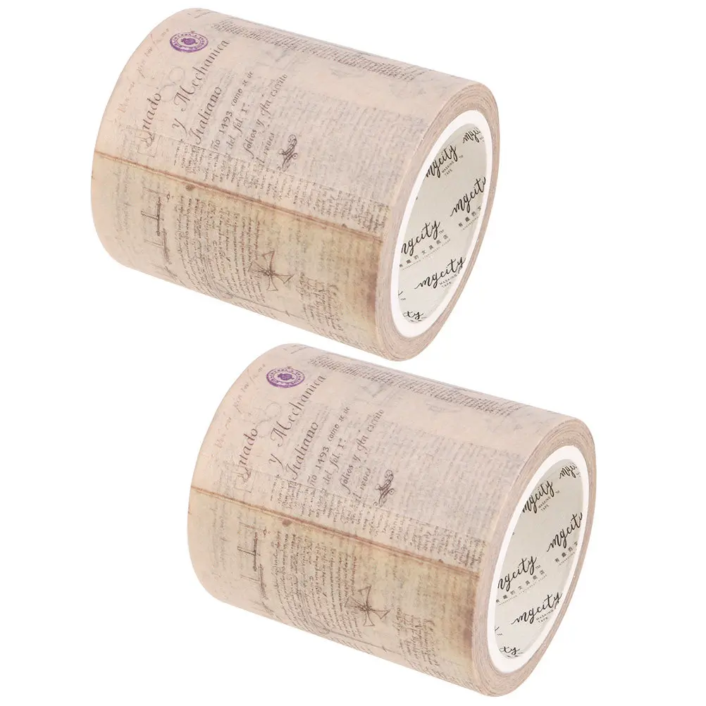 

2 Rolls Gothic Style Thin Washi Tape Retro Decorative Adhesive Tape for Craft Making Scrapbook Stationery Notebook Wall Cable