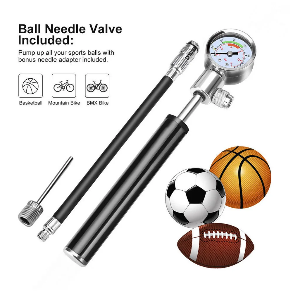 

Bike Tire Pump High for Bicycles Accessories Aluminum Alloy Gauge Portable Mini H Pump Cycling Equipment