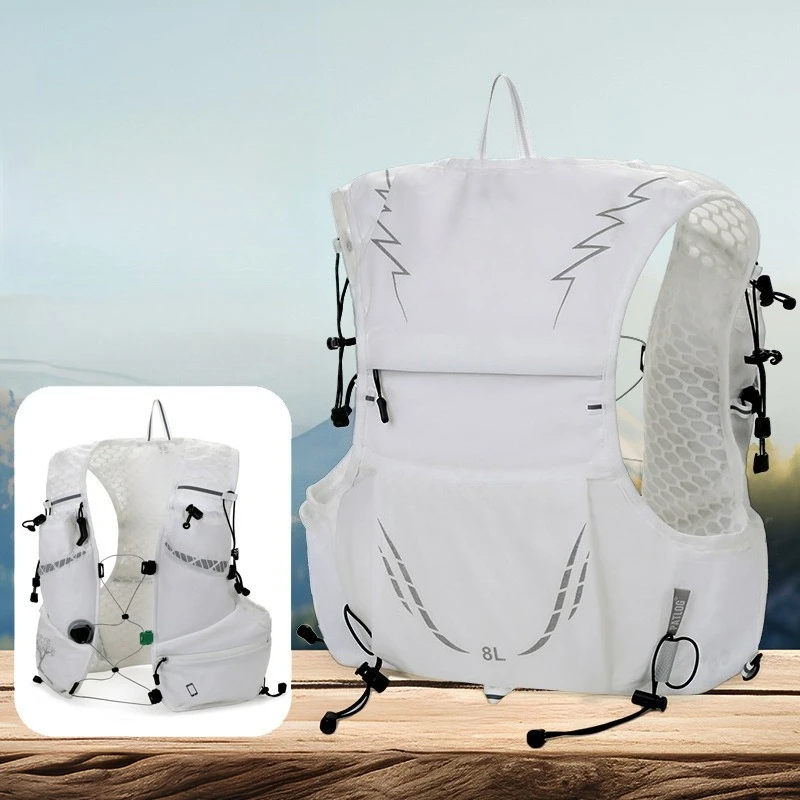 Multifunctional Breathable Hydration Vest Bag, Lightweight Cross-Country Backpack, Running Marathon Water Bladder Storage Pack