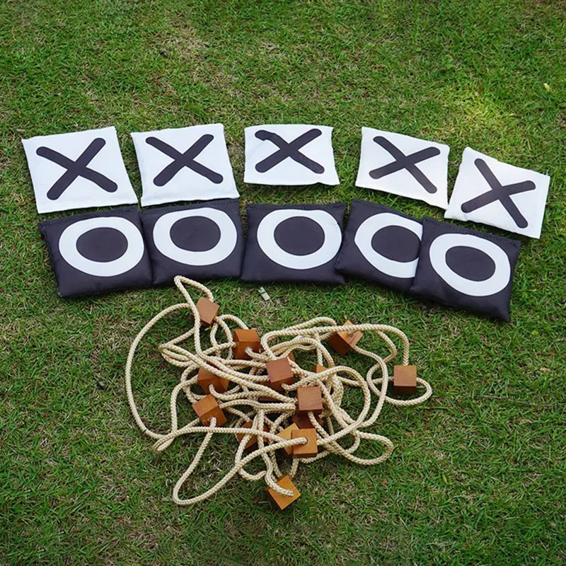 Giant Tic -Tac -Toe Outdoor Game Instant Setup, No Assembly Bean-Bag Toss Games Set,Giant -Yard Games For Adults