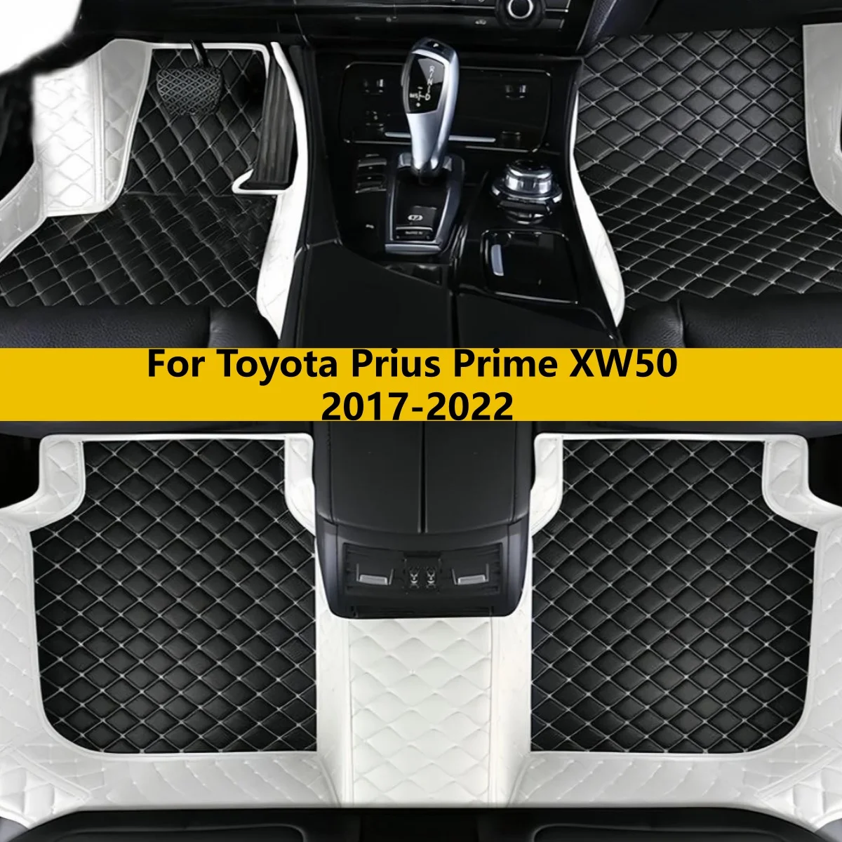 

Автомобильные коврики на заказ для Toyota Prius Prime XW50 2017-2022 годов выпуска, полный комплект для переднего и заднего рядов.