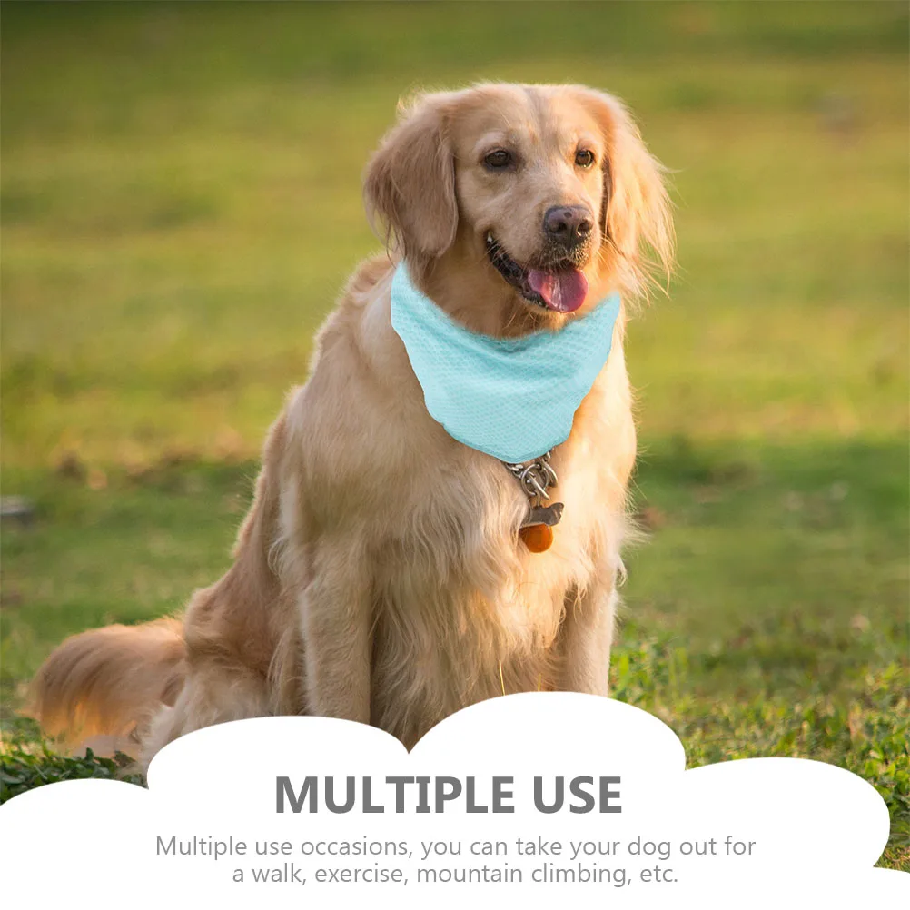 

2pcs Summer Dog Bandana Pet Cooling Collar Lightweight Washable Puppy Neck Scarf Breathable Skin-Friendly For Outdoor Exercise
