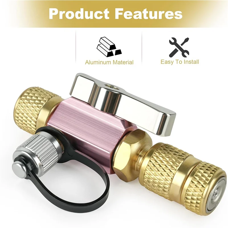 Herramienta de extracción de núcleo de válvula para HVAC 5/16" hembra Flare X 1/4" macho Flare Compatible con R410A