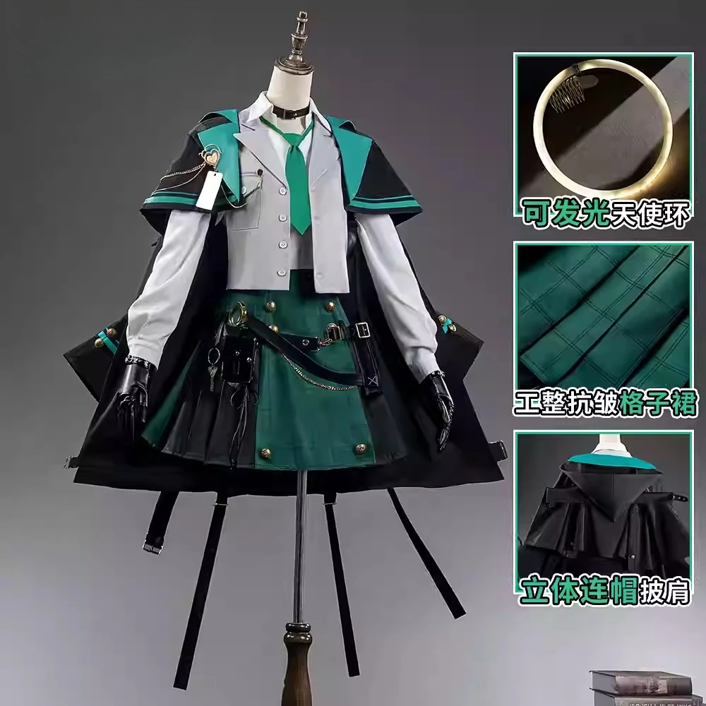 

Game Arknights Exusiai JR Linkage Game Suit Lovely JK Uniform Cosplay Costume Women Halloween Carnival Party Role Play Outfit