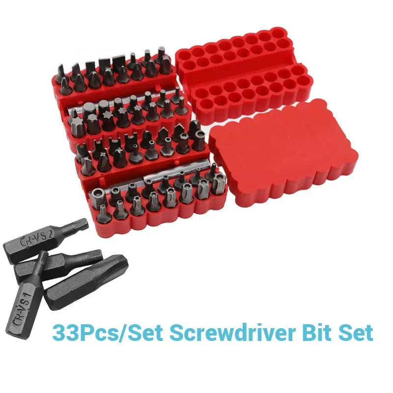 

33Pcs Screwdriver Bit Set Hollow /Solid Bits Special Shaped Screwdriver Bits High Hardness Solid Electric Screwdriver Bit Set