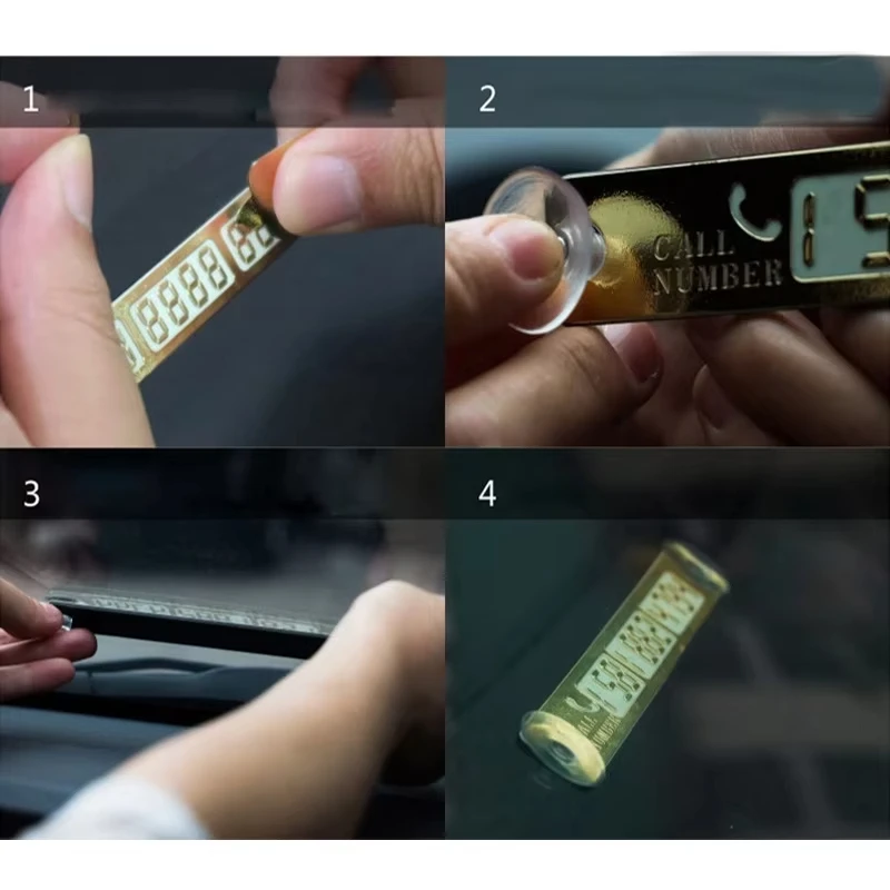 

Универсальная временная парковочная карта для автомобиля с номером телефона, наклейка-табличка на присосках для передней части авто, помощник при парковке