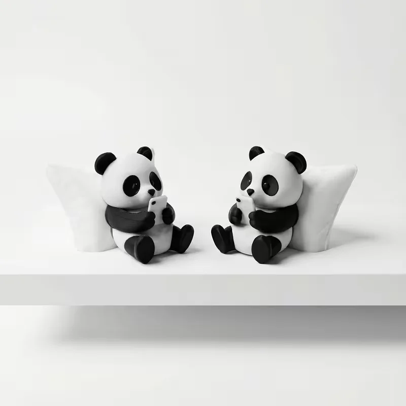Panda Sculpture Ornament, Desktop Office Decoration, Car Decor, Creative Animal Model, Collectible Figurines, Car ornament