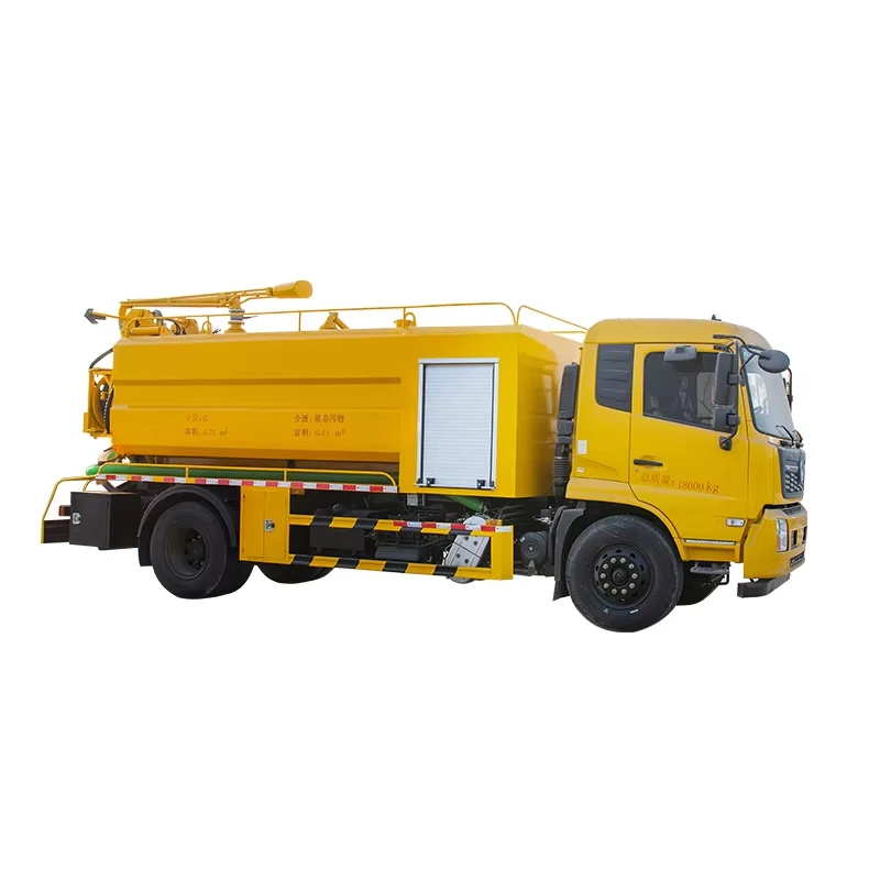 New Version 6000 Liters Dredging Cleaning Truck Suction Machine Truck Sewage Truck Vaccum Suction Pump And Engine Driven