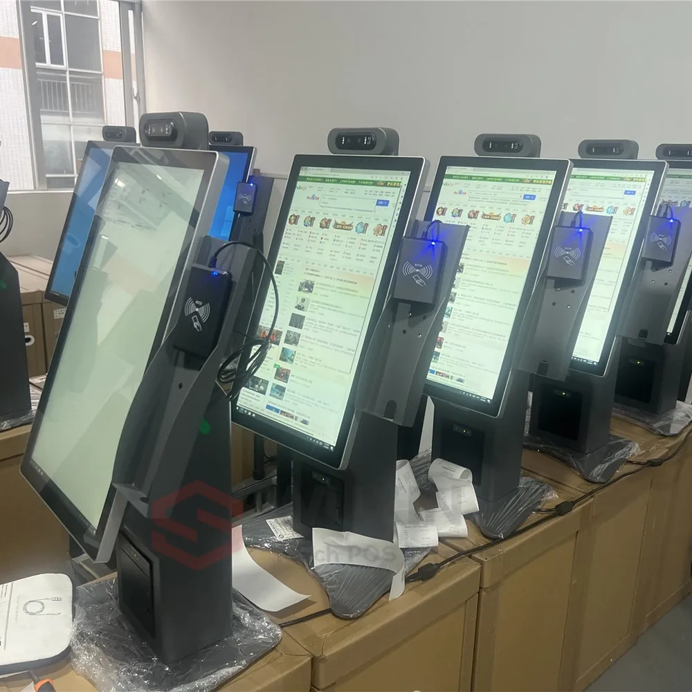 Quiosco de pantalla táctil, máquina Pos de escritorio de 15,6 pulgadas, Terminal de pago de pedido automático, tótem de quiosco, Terminal de autoservicio Mc Donalds