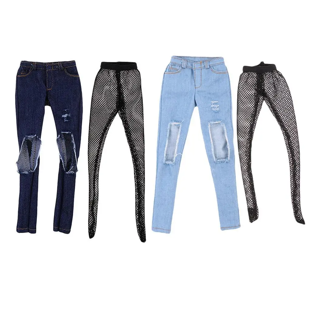 1/6 zerrissene Jeans Damen hose für 12 \ '\ '// Kumik Figuren puppe