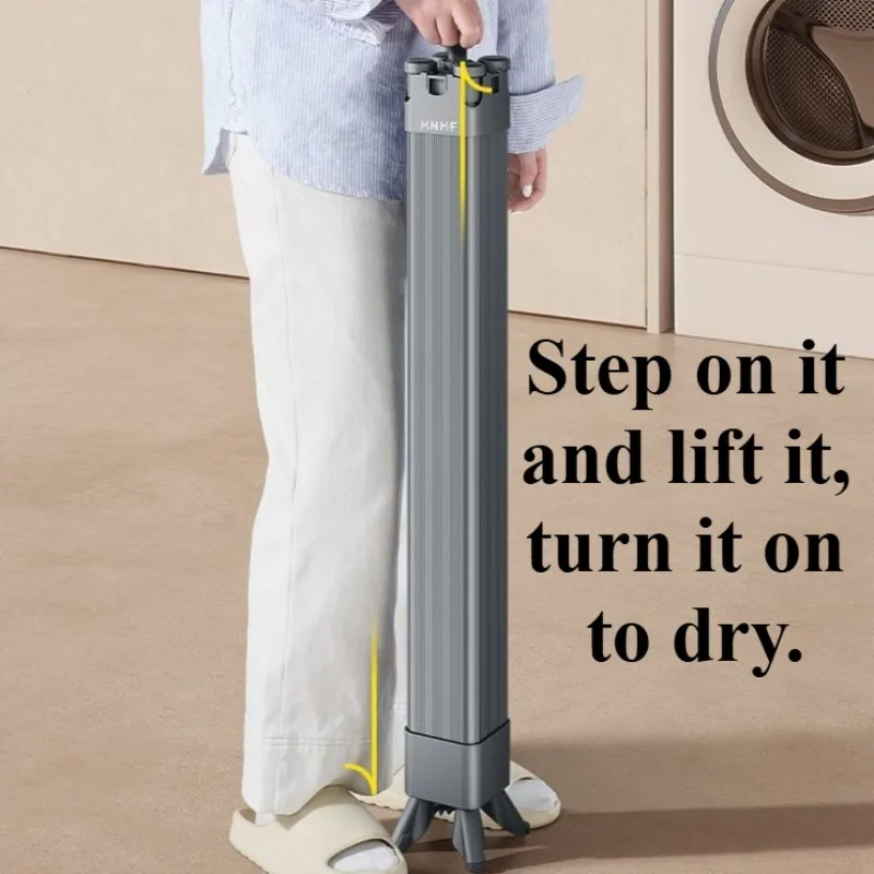 Retractable Clothes Horse Household Balcony Folding Multifunctional Drying Rack Morden Hanger for Floor Clothes Standing