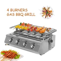 2025NewGas Stove BBQ LPG Grill Infrared Ceramic Barbecue Grill Tools For Picnic Party Outdoors Smokeless Roast Meat Machine