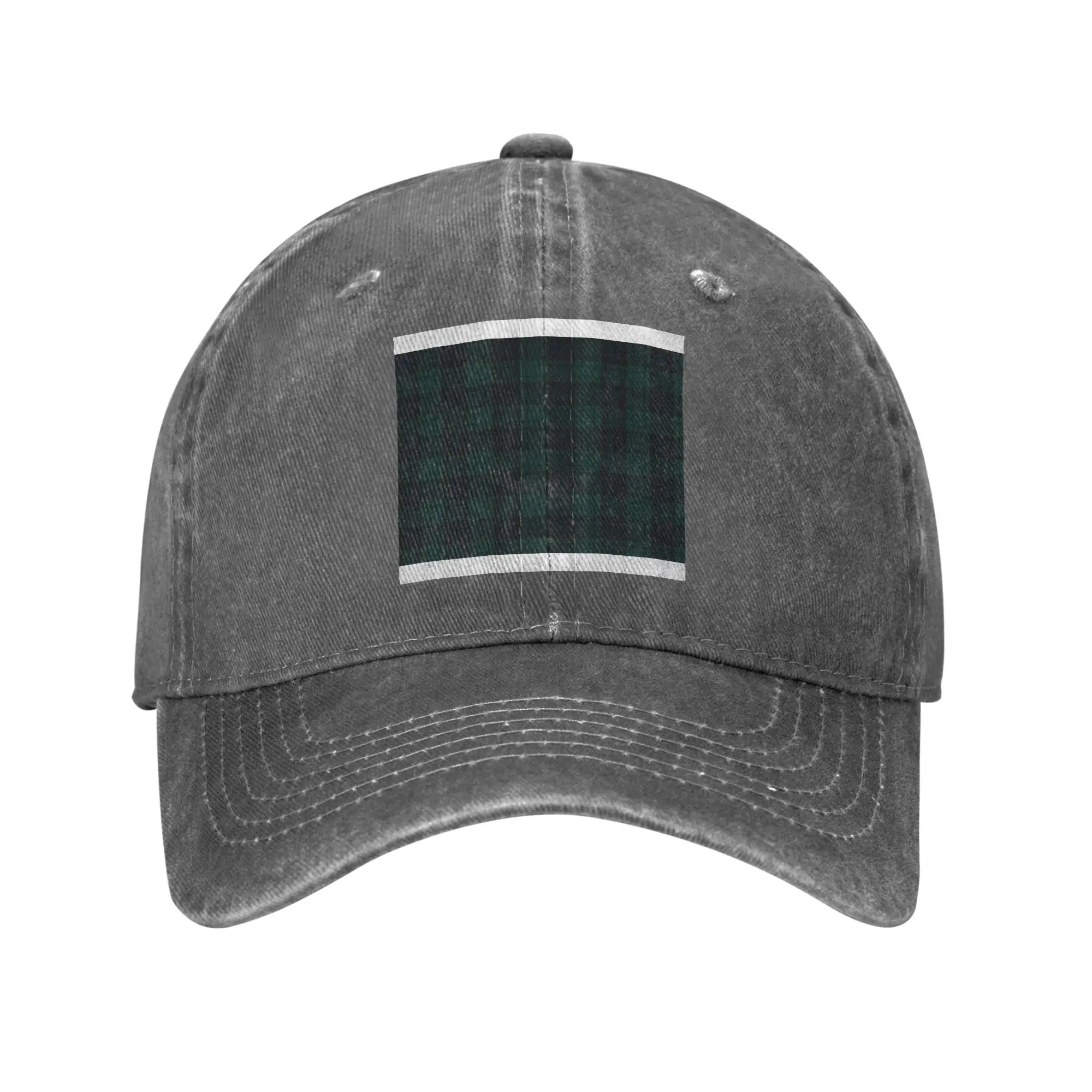 Black Watch tartan Denim Cap Casual Baseball Caps Adjustable Hat Summer Unisex Baseball Hats