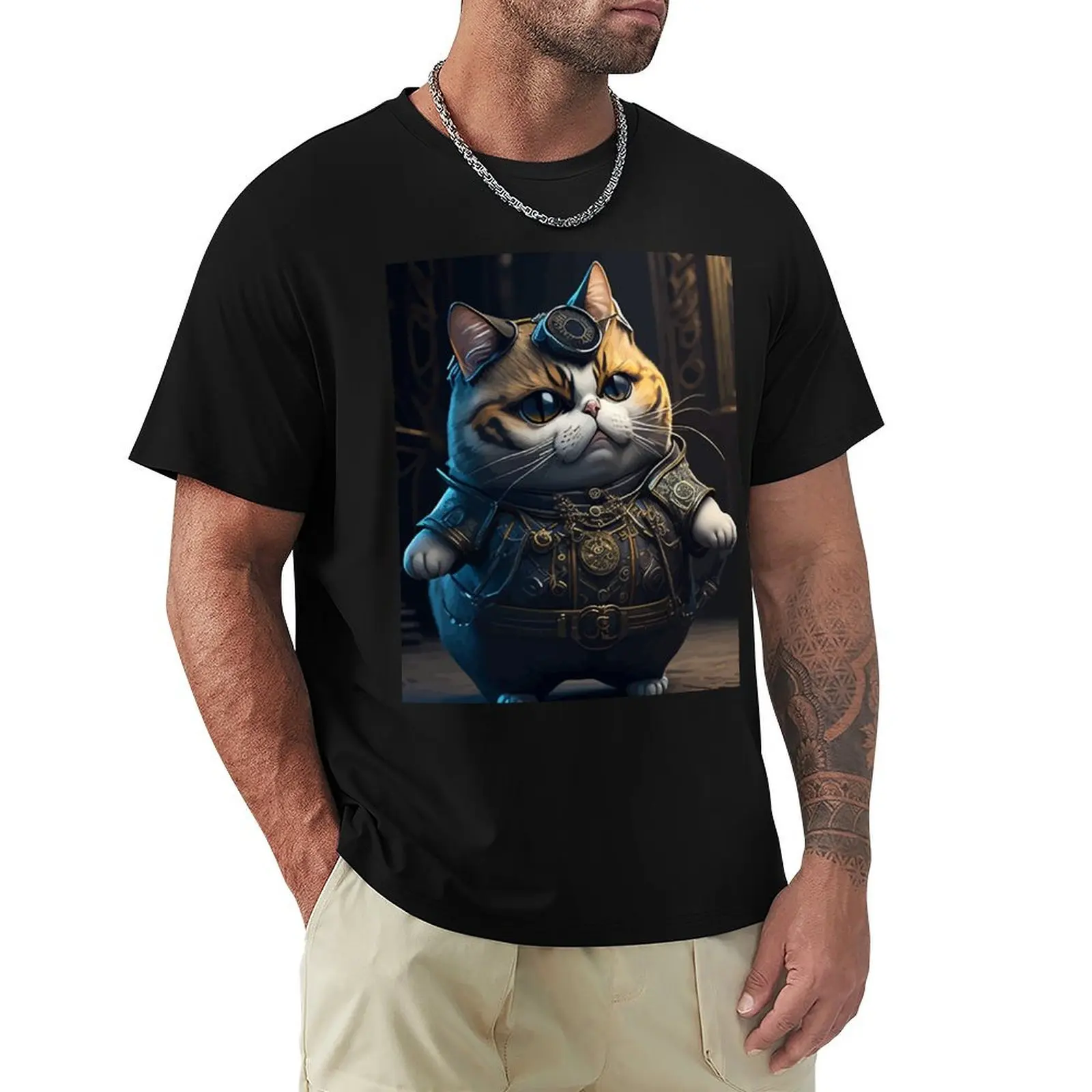

Steampunk Cat Gang Model Contest#22 T-Shirt anime shirt korean fashion oversizeds cute tops men t shirts high quality