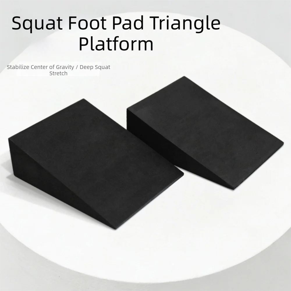 1Pair Fitness Accessories EVA Yoga Wedge Blocks Portable Black Foam Yoga Wedge Non-Slip Exercise Yoga Block Home Gym Yoga