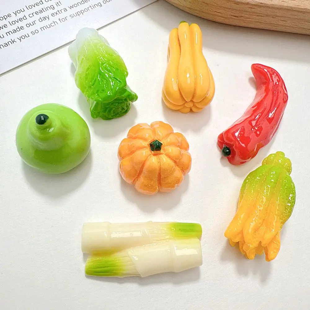 Glossy Finish Resin Mini Vegetable Miniature, Ideal for Decor Projects, Miniature Grocery Dioramas and Phone Case Embellishment.