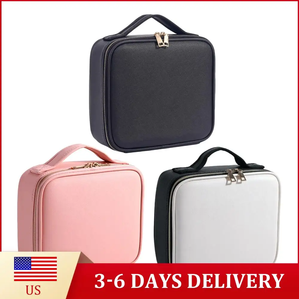 

Нейлоновый косметический органайзер-кейс с регулируемыми разделителями, сумка для хранения для женщин, для украшений и цифровых аксессуаров