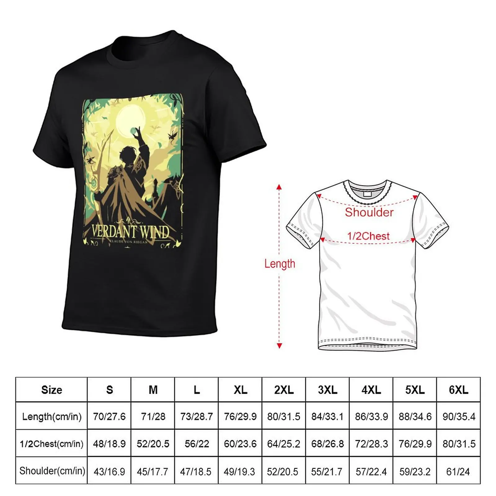 Verdant Wind T-Shirt man clothes cute tops plus size clothes baggy shirts mens graphic t-shirts big and tall