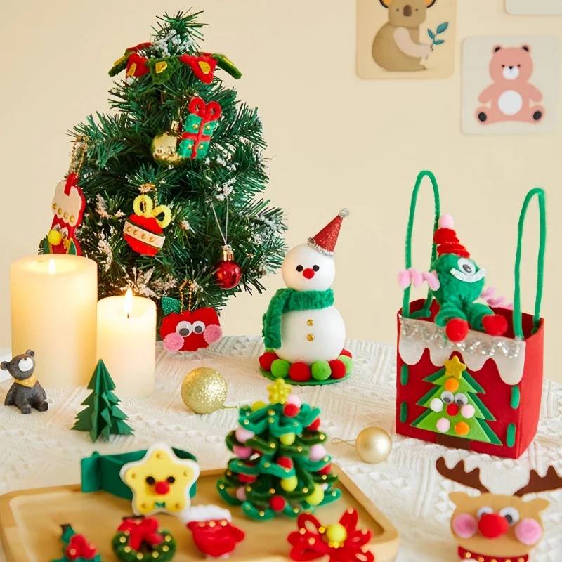 Emballage de seau de noël créatif fait à la main, paquet de matériel de bricolage, jouets cadeaux interactifs Parent-enfant, décoration de maison, nouvelle collection