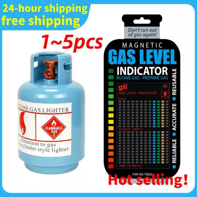 1~5PCS Gas Tank Level Indicator Propane Butane LPG Fuel Level Indicator Magnetic Gauge Bottle Temperature Measuring