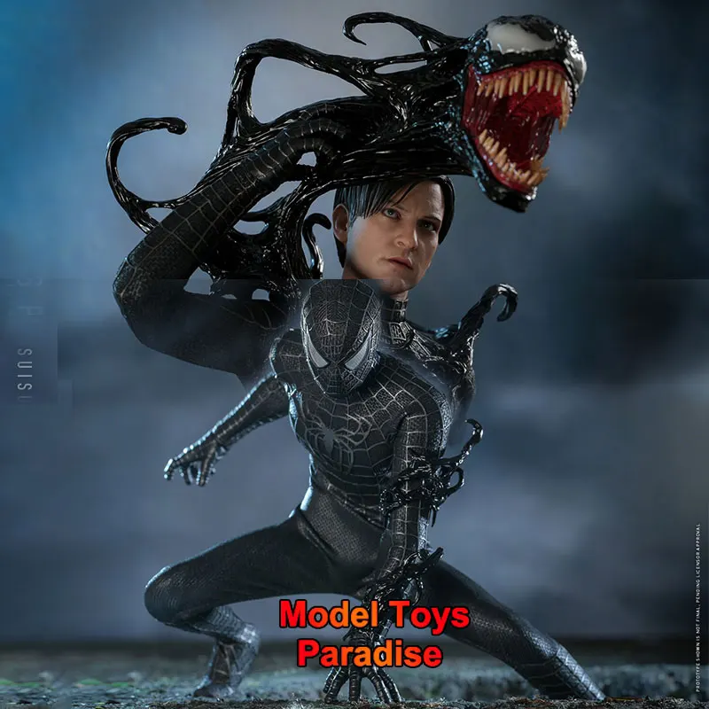 

HOT TOYS MMS754 1/6 Collectible Toys MMS727 Spider-Man Black Suit Super Hero Soldier 12inch Action Figure Model Gifts