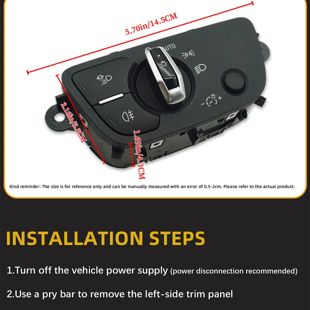 4M0 941 531AA Car Light Switch For Audi A4 A5 Q5 Q7 Headlight Switch Button Switch 4M0 941 531 AA