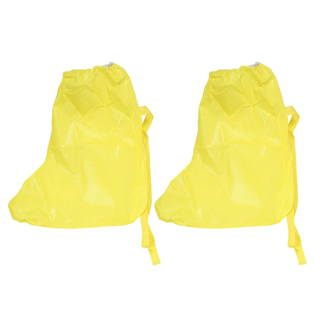 Chemical Safety Boot Shoe Covers Waterproof Dustproof Anti Static Yellow High Visibility for Industrial Lab Protection Yellow