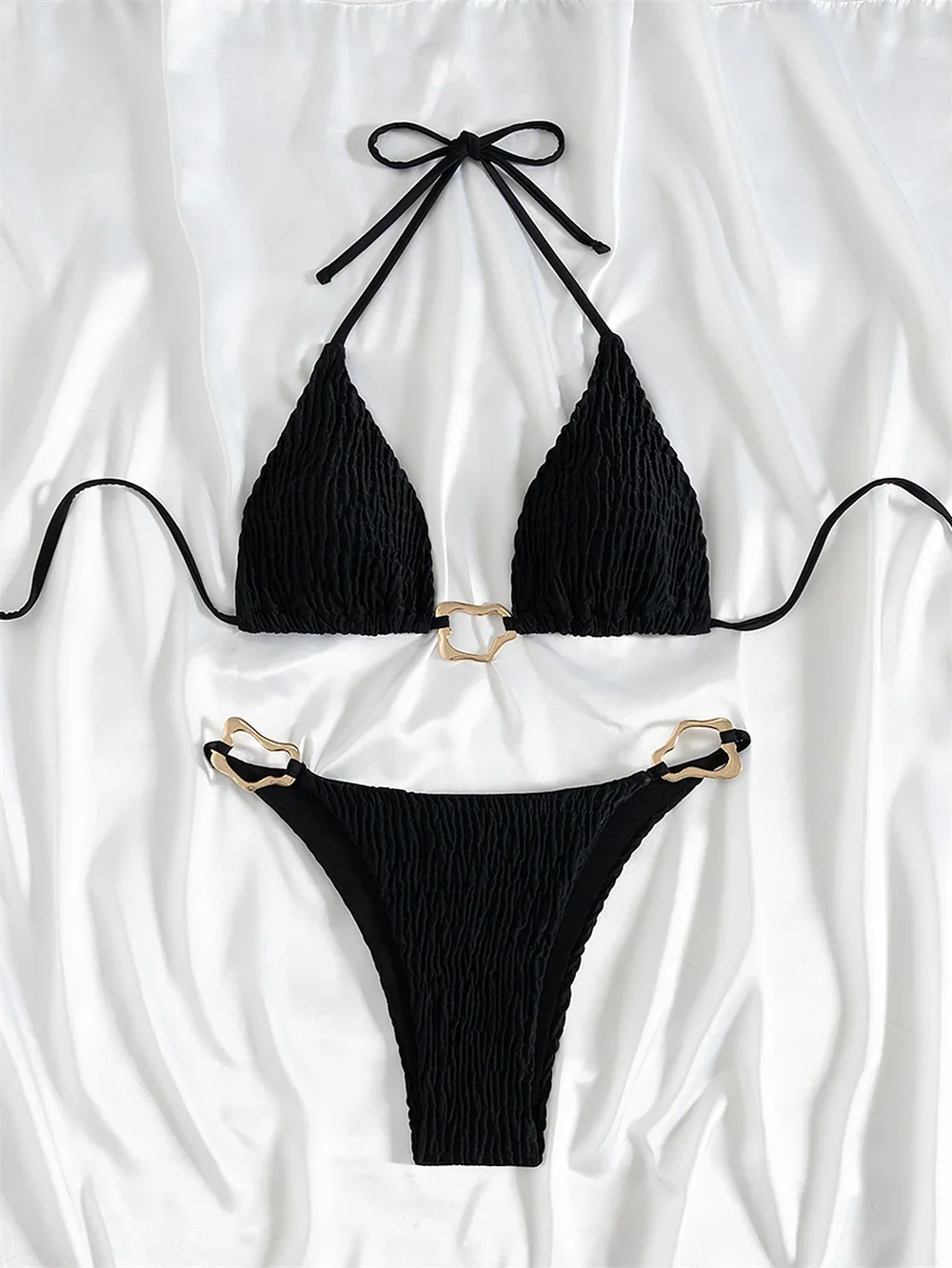 パラプライア ホルター ビキニ セット メタル付き 2025 年 12 月 女性水着 セクシーな水着 ブラジリアン ビキニ 包帯水着