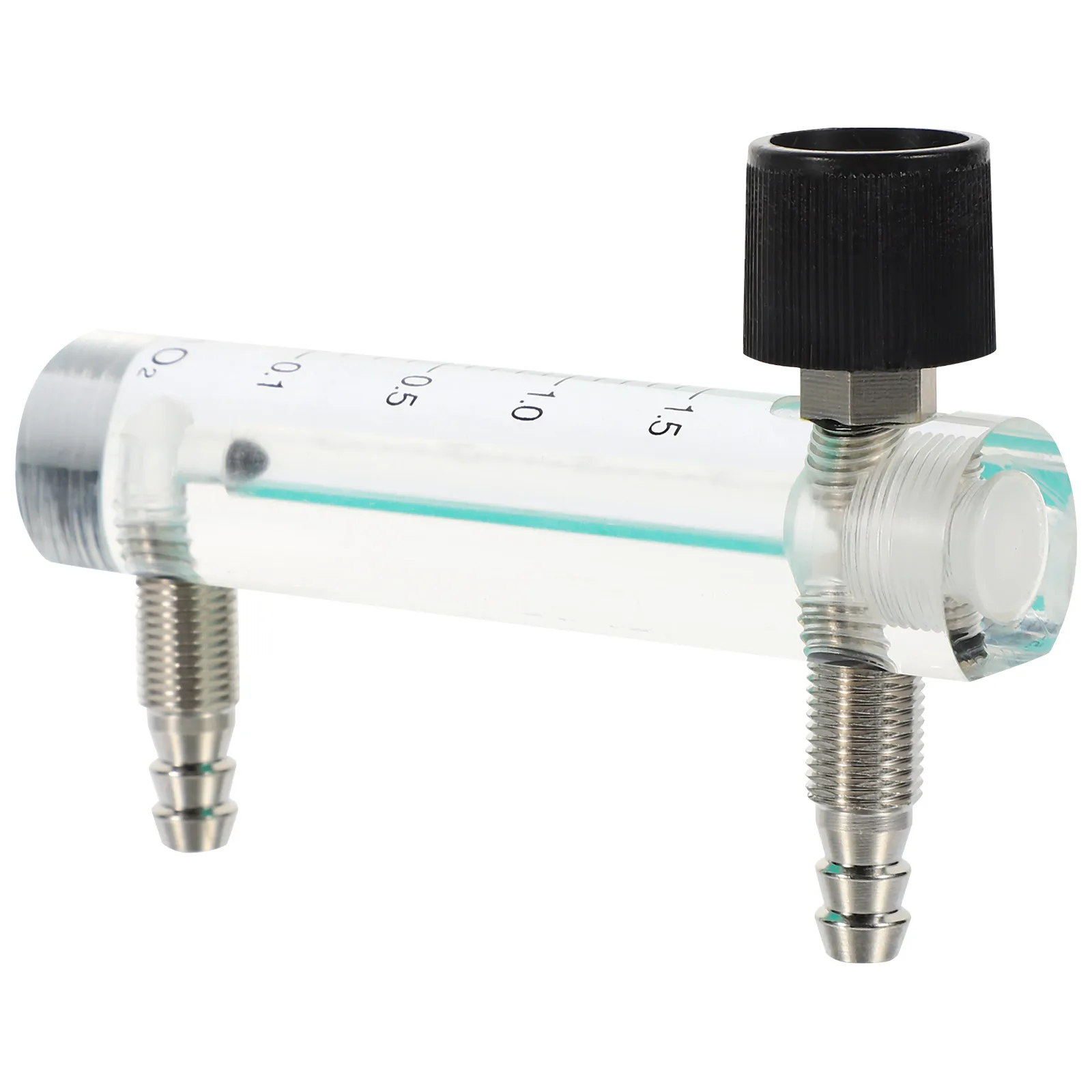Gas Flow Meter 0 Point 1 to 1 Point 5 LPM 93mm Transparent Tube Clear Scale for Oxygen Air Measurement