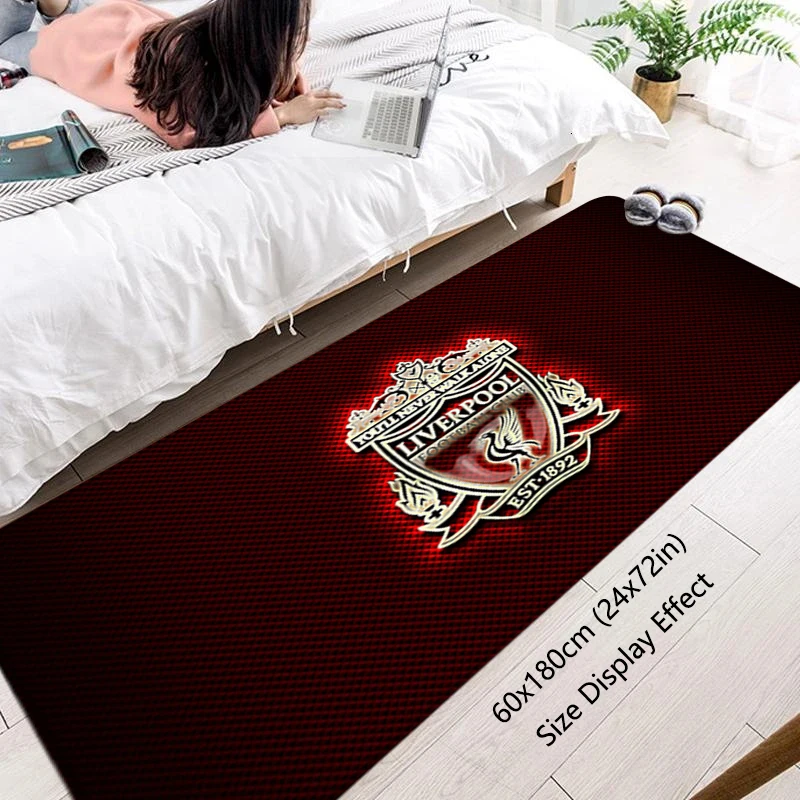 Living Room Rugs Foot Carpets Entrance Doormat Prayer Rug Floor Mats Anti Slip Liverpool Football Club Kitchen Mat Home Decor